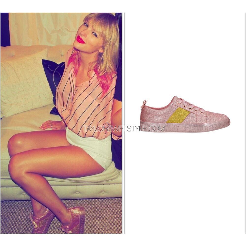 Opening Ceremony Pink Glitter Sneakers La Cienega As Seen on Taylor Swift 6.5